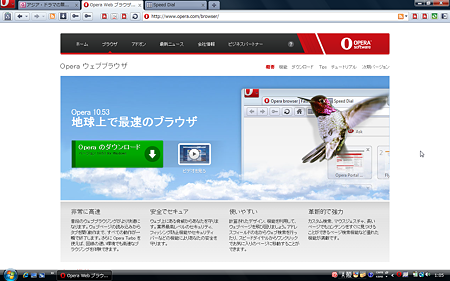 Opera10.53:スクロールバーなし
