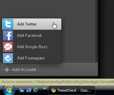 Chromeアプリ：TweetDeck（アカウントを追加、拡大）
