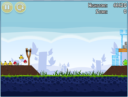 Chromeアプリ:Angry Birds(プレイ画面、拡大)2