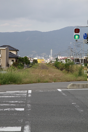 防府駅方面　直線築堤跡