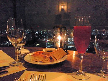 夜景とフォカッチャ@Spacca Napoli