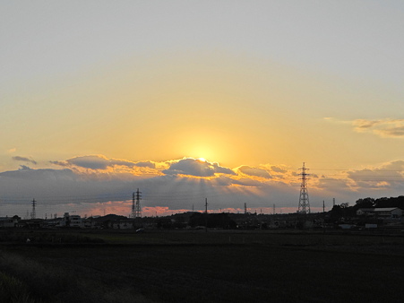 夕陽の光芒