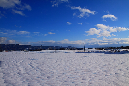 かみさんの実家から雪景色