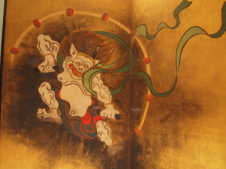 重要文化財　尾形光琳　風神雷神図屏風
